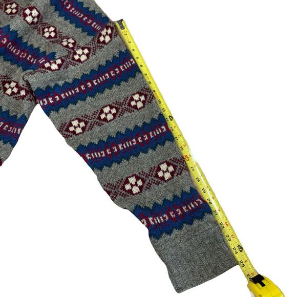 Vtg 80s Bancroft New York Sweater 100% Shetland Wool Hong Kong Men's L Preppy - Picture 7 of 8